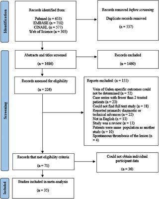 Outcomes of endovascular embolization for Vein of Galen malformations: An individual participant data meta-analysis
